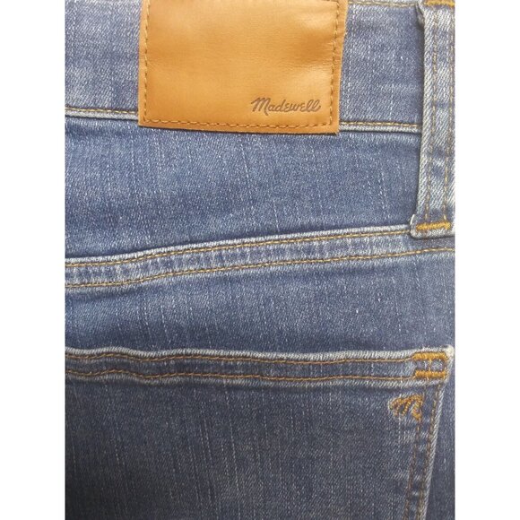 Madewell Jeans 9" Mid Rise Skinny Crop Sz 27 Medium Wash Denim Blue Jeans EUC - Picture 6 of 11